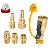 Propane Quick Connect 7pcs Set for Low Pressure RV Gas Appliances Compatible with Camping Stoves Heaters Grills and Fire Pits