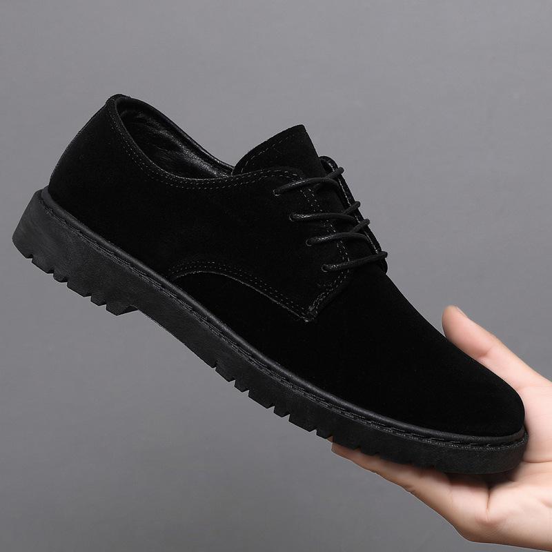 2025New Men's Shoes Fashion Suede Leather Casual Shoe British Style Business Dress Shoes Lace Up Oxford Oes Party Shoes for Men