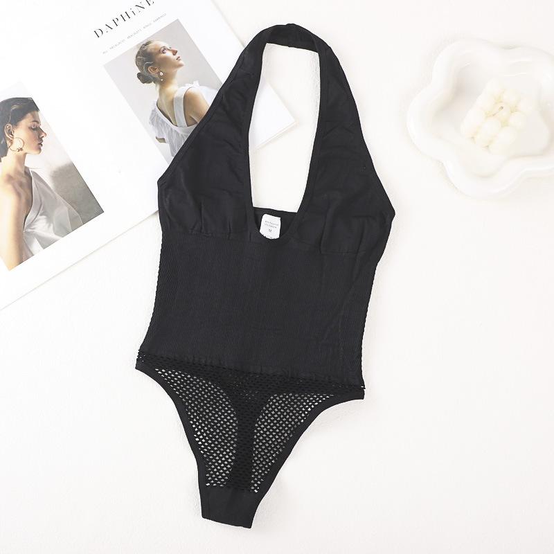 Sexy Sleeveless Jumpsuit for Women New Arrival Fashionable Women's Garment Halter Neck Slimming Waist Nude-Effect Jumpsuit