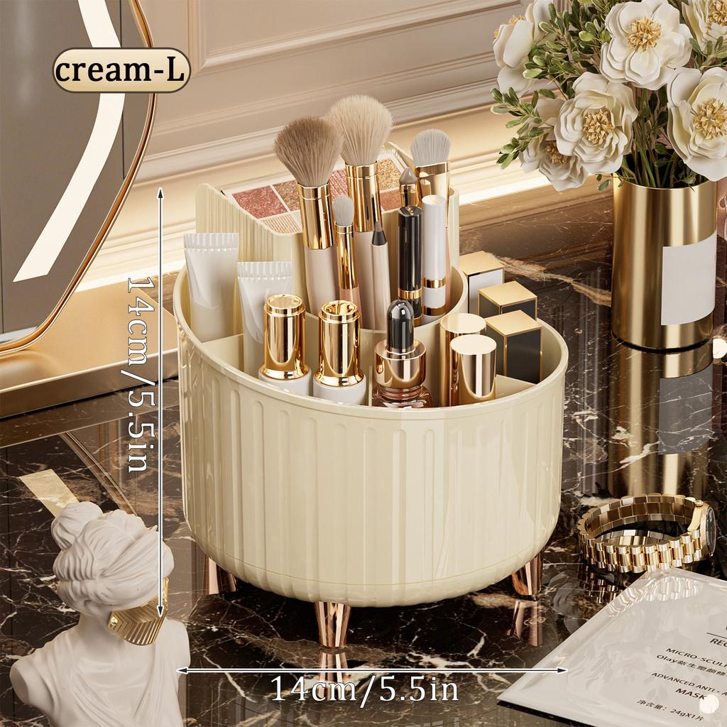 360° Rotating Makeup Organizer,Dustproof Vanity Organizer for Brush Lipstick Skincare, Bathroom Countertop Makeup Holder