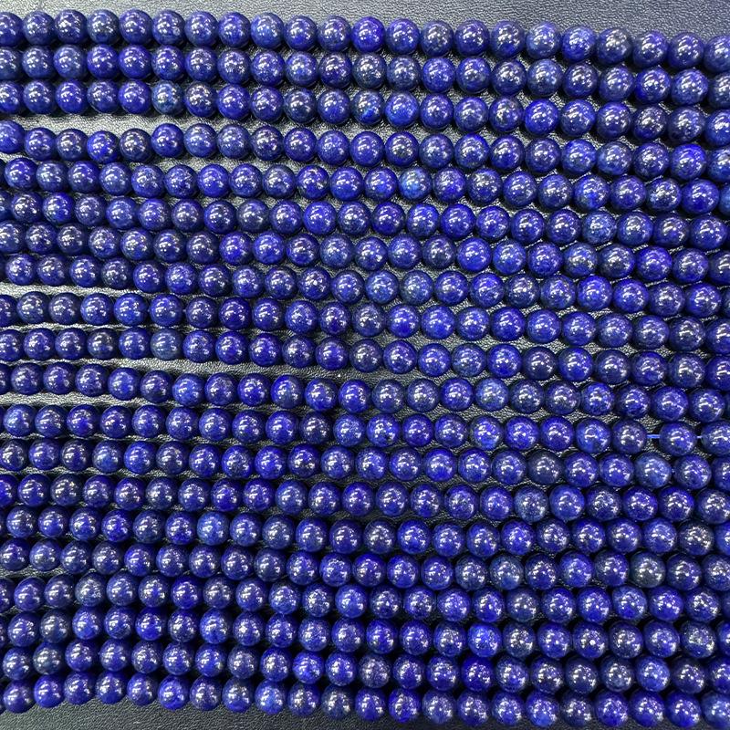 

7A Natural Lapis Lazuli Loose Beads | Afghan Lapis Bracelet & DIY Accessories | Round Beads in Stock 4mm/Approx. 90 beads