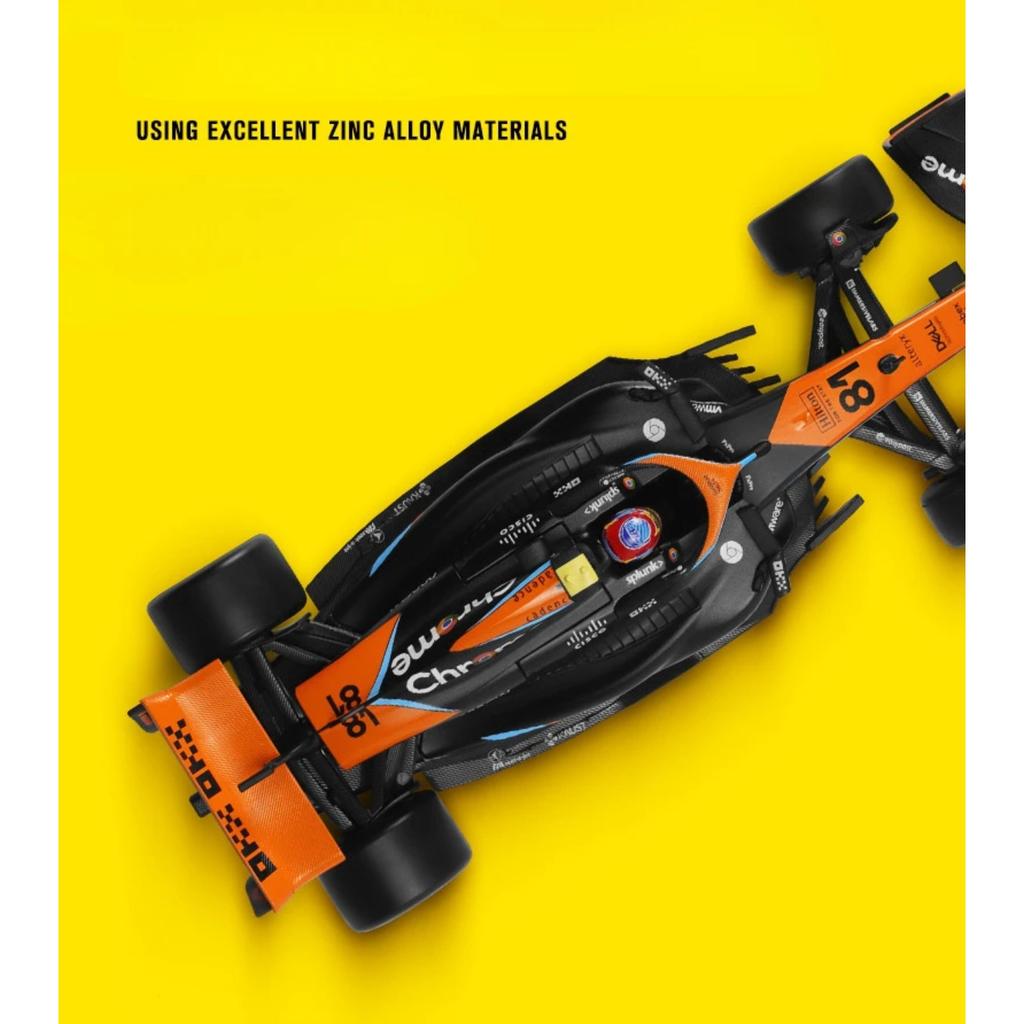 Diecast 1/24 Scale McLaren F1 MCL60 2023 Racing Car Alloy Model Collection Metal Toy Vehicle Birthday Gift for Children Boy Home Decor