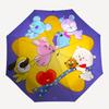 1PC BT21 Characters Automatic Open/Close Umbrella, 8-Rib Sturdy Frame, Lightweight Portable Umbrella, Commute, Business - Ideal Gift for Friend, Vibra
