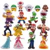 3-48Pcs/Set Mario Bros Princess Peach Bowser Goomba Figures Toys Cute Anime Donkey Kong Yodhi Boo Toad Model Doll Birthday Gifts