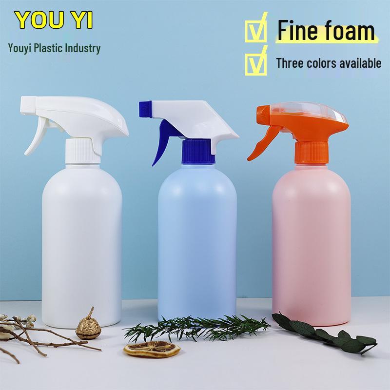 

500ml Household Kitchen Oil Stain Degreaser & Fume Cleaner Foam Spray Bottle 500ml; Blue Bottle + Blue and White Square Gun; PE