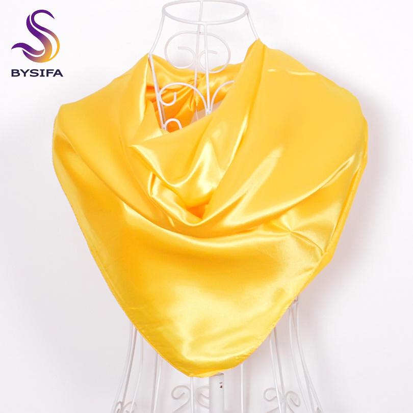 

BYSIFA Ladies Plain Silk Scarves Trendy Fashion Accessories Spring Autumn Women Decorative Head Scarves New Purple Pink Scarves