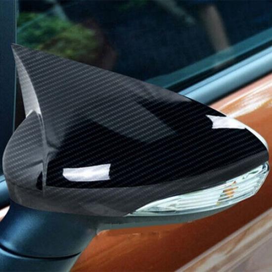 2012-2013 2014-2016 Carbon Black Wing Mirror Cover Cap Trim For Ford Fiesta US