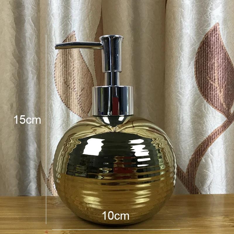 

Ceramic Lotion Bottle Dispenser for Liquid Soap Hotel Shower Press Bottle Household Shower Gel Bottles Divided Into Bottles золотой