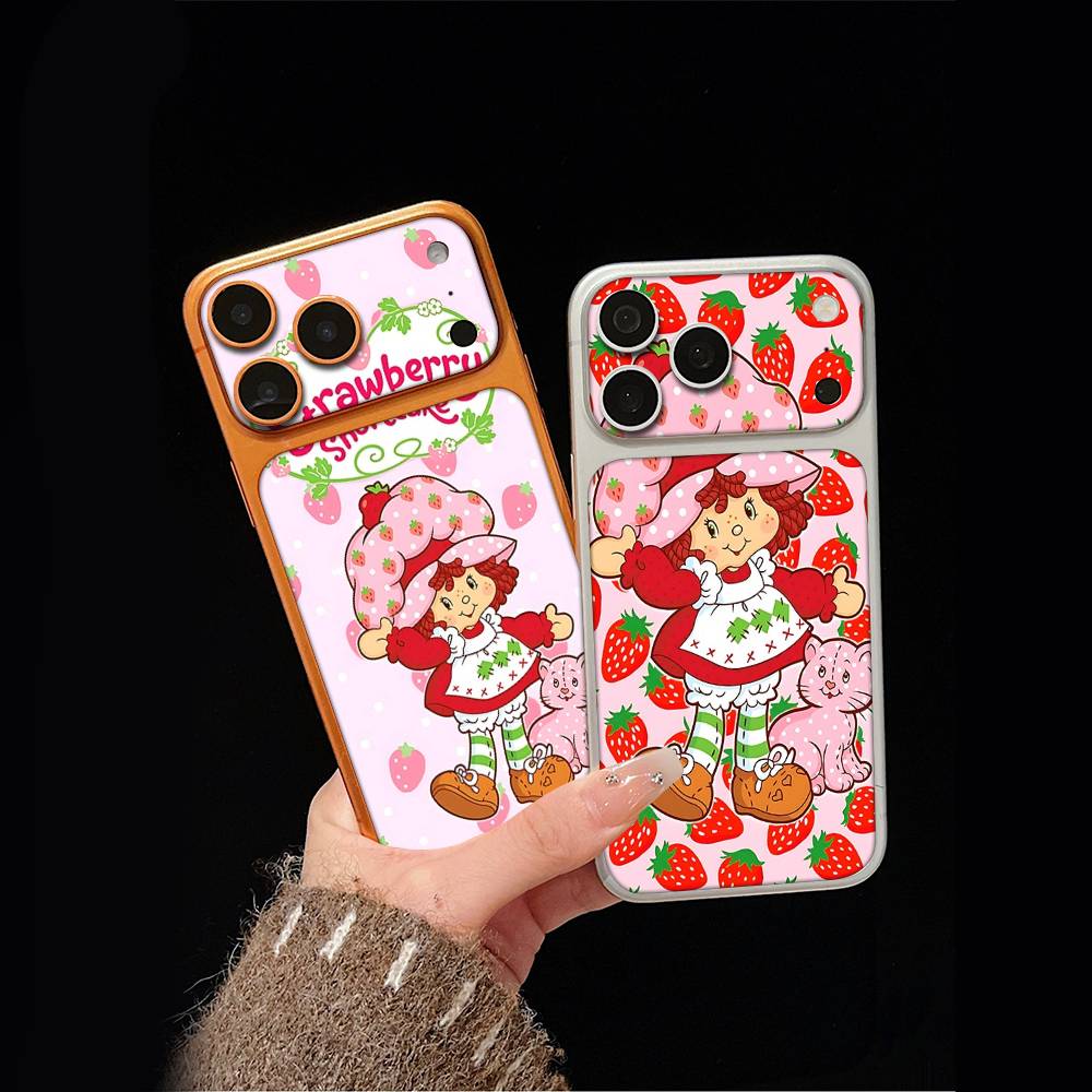 Cartoon Girl S-Strawberry S-Shortcake For IPhone 17 Pro 17 Pro Max Rear Skin Wrap Decal Protective Sticker
