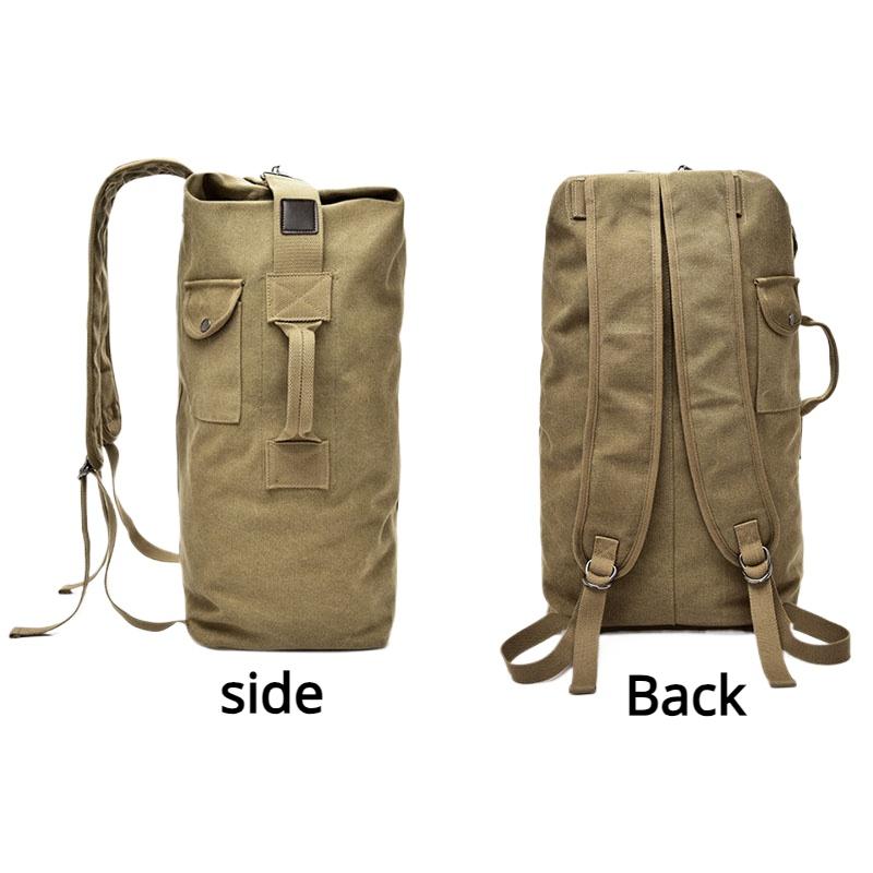 Brand Outdoor Travel Bag Large Capacity Military Tactics Backpack Handbags Man Light Weight Canvas Bucket Shoulder Bags for Men