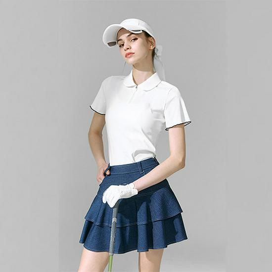 Bingse Women's Spring/Summer POLO Yoga & Sports Top - Short Sleeve for Golf & Tennis