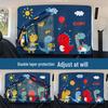 Magnetic Double Layer Dinosaur Sunshade: Child's Car Window Curtain for Sun Protection and Privacy