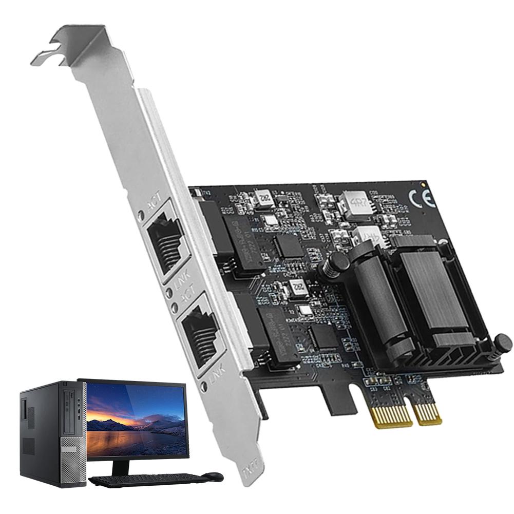 

2 Port 2.5GB PCIe Network Card RTL8125BG Chip Ethernet RJ45 NIC Card 1Gbps/100M/10M PCI Express for Windows/Windows Server/Linux