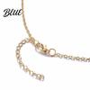 Women Necklace Pendant Faux Crystal Stone Decorative Metal Chain Jewelry Accessories