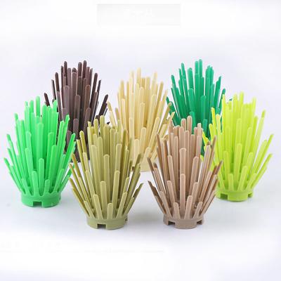 The Sand Plant Bush 2x2x4 Weed 6064 Garden Scene Building Block Accessories Thick Growth of Grass Compatible with Lego Part