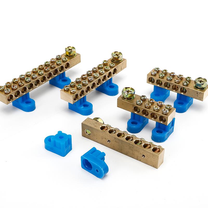 9x18/12x18 Pure Copper Double Row Grounding & Neutral Busbar with Terminals