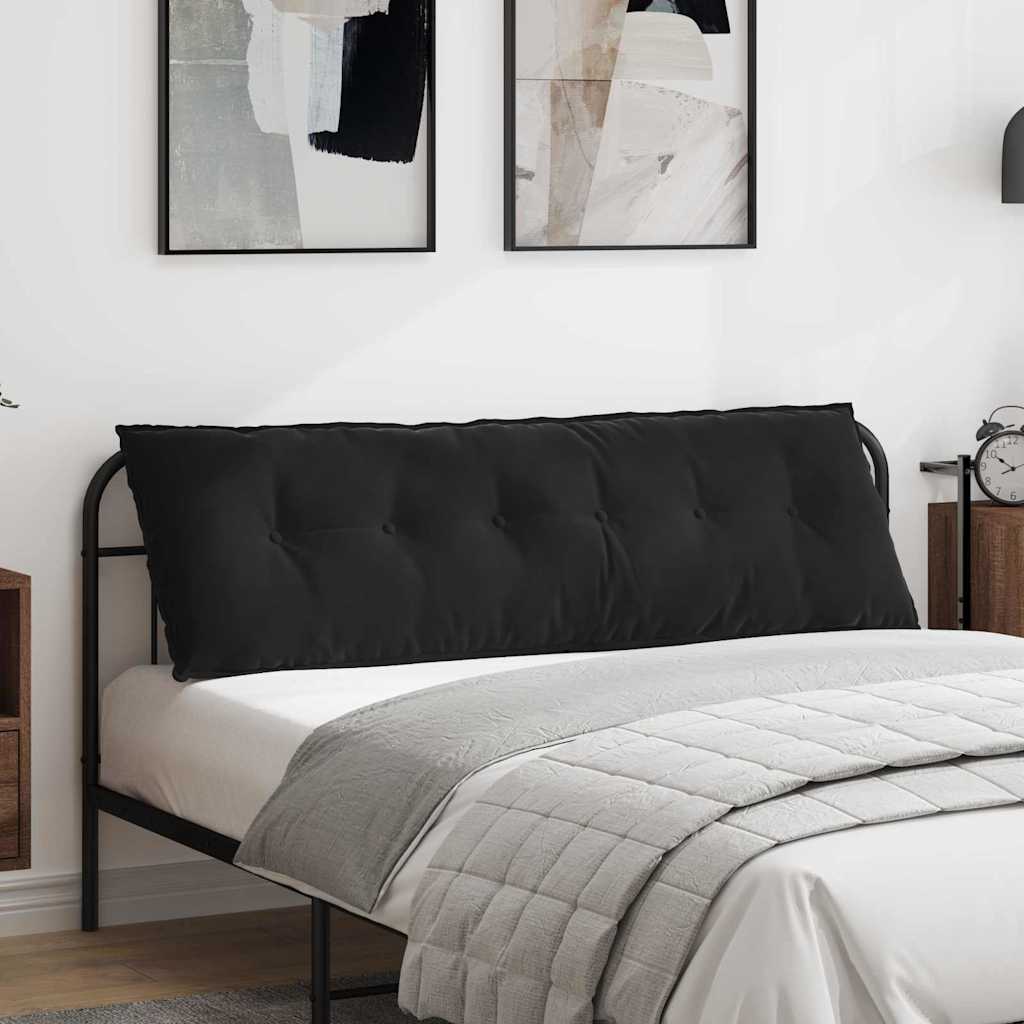 Back Cushion Black 160 x 50 cm Cord Fabric