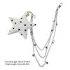 Stylish Irregular Star Key Clip Carabiner For Bags Jeans Trousers Chain Accessory Stylish Pentagrams Pendant Keychain