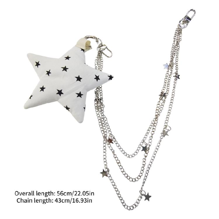 Stylish Irregular Star Key Clip Carabiner For Bags Jeans Trousers Chain Accessory Stylish Pentagrams Pendant Keychain