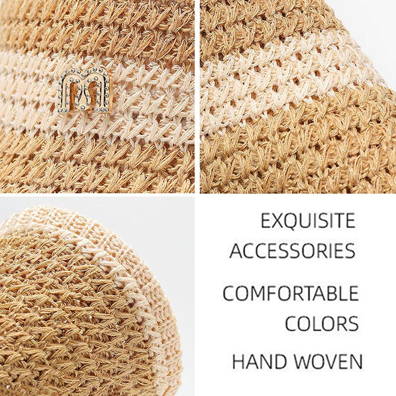 Summer Bucket Hats Cap For Women Double Layer Spring Fisherman Hat Outdoor Foldable Suncreen Beach Hat