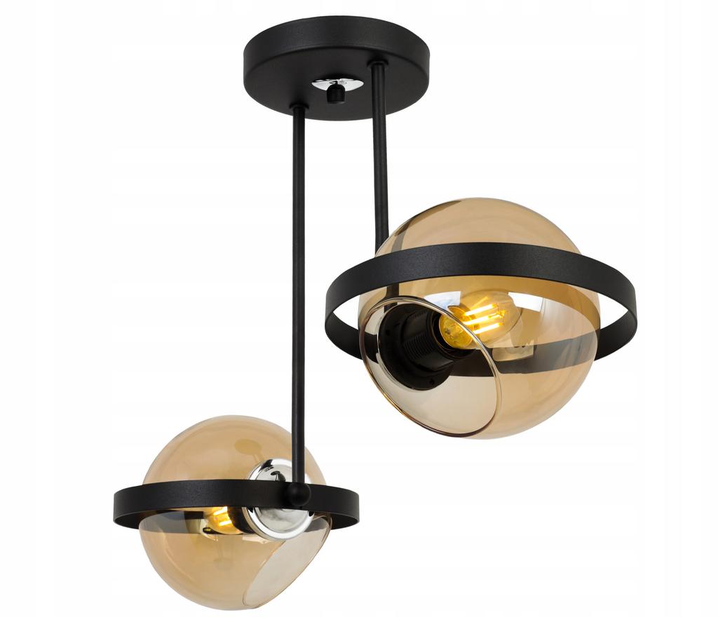 MODERN HONEY GLASS RING HANGING LAMP