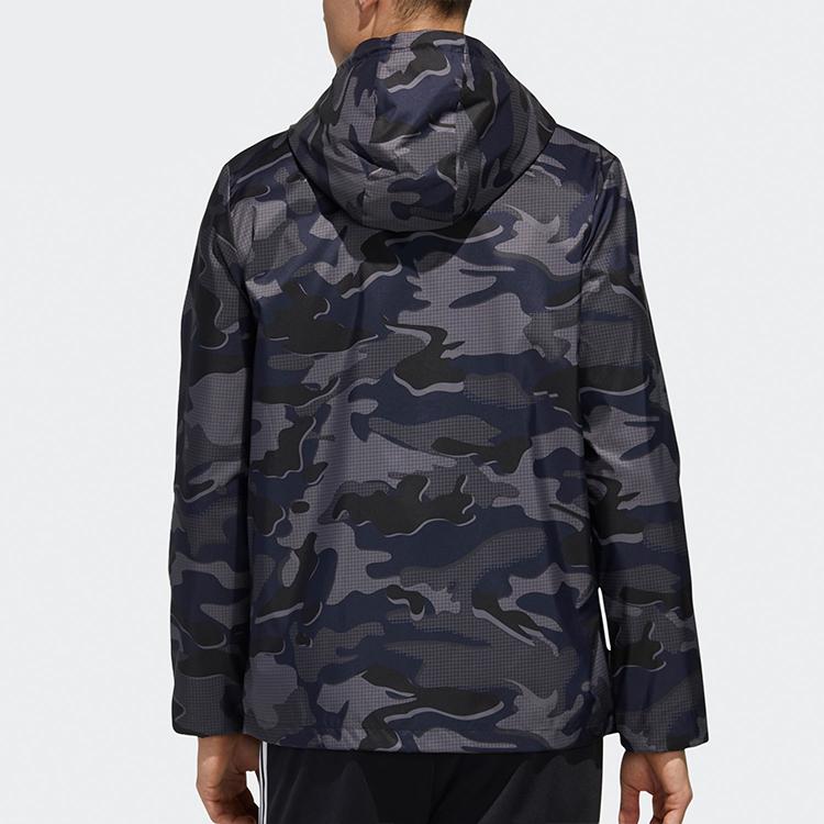 Adidas Mh Wb Camo Hooded Sports Jacket Men Jackets Black GF3967