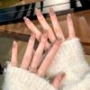 Ice Glazed Gradient Flash Diamond Ins Style Handcrafted Detachable Wearable Nails
