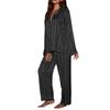 Women's Striped Pajama Set Silk Satin Pajamas Two Piece Set, Comfortable Home Pajamas Roupa Feminina Womens Pyjamas