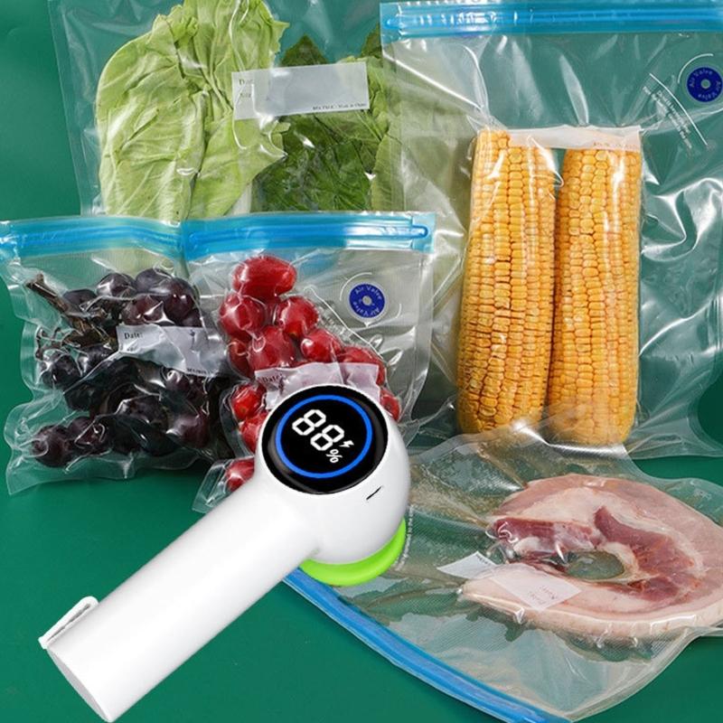 Portable Vacuum Packing Device Small Vacuum Sealer Vacuum Device Multifunctional Sealer for Meat Vegetables Fruits