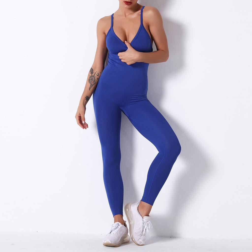 Women's Stitching Solid Color Seamless Yoga Pants Slim Hip-up Yoga Pants