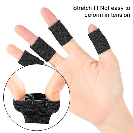10 stk Sportsfingerhylse Tommelstøtte Beskytter Elastisk Pustende Fingerteip for Basketball Tennis Treningsstudio