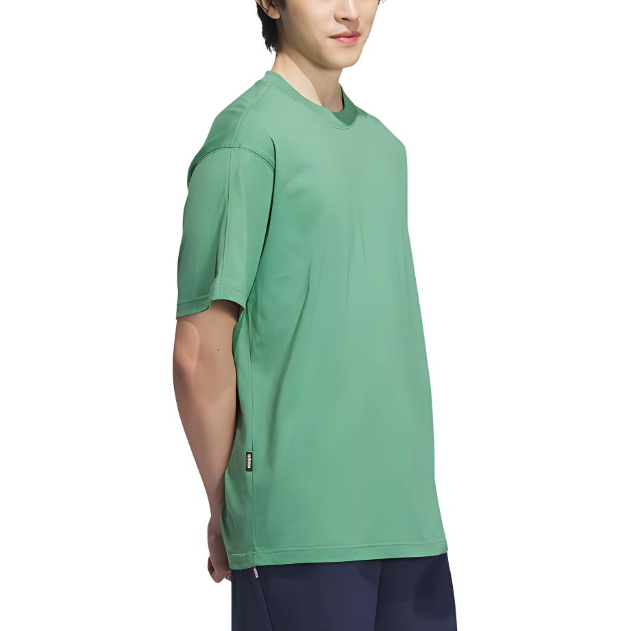 Adidas SS24 Sports Lifestyle Series Loose Fit Casual Short Sleeve T-Shirt Unisex Tops Green JD0344