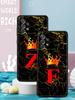Marble Letter Phone Case for Samsung Galaxy A55 A35 A17 A07 A15 A13 A25 A51 A71 A72 A73 A32 A52 A52S A41 5G Soft TPU Shell Capas