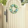 Artificial Flowers Lifelike Simulation Floral Door Hanging Decoration No Watering Maintenance Long-Lasting Spring Freshness Home Wall Decor