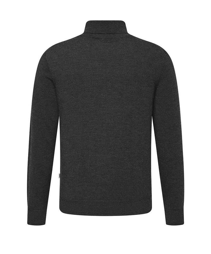 DAKS SHIRTS 100% Wool Washable Full Turtleneck Knit Regular Fit Charcoal Gray_Dmw1Swtn151Cg