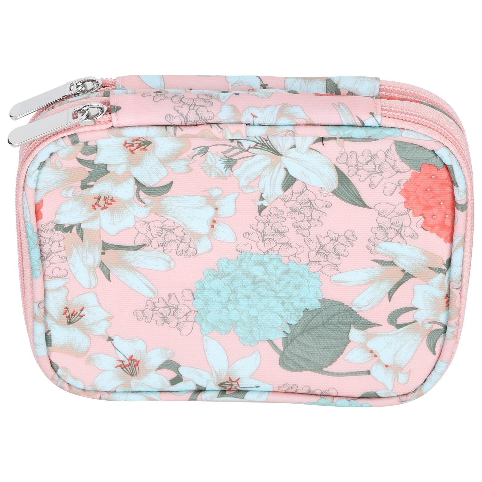 

Вязаная сумка крючком, двухсторонняя молния, ручная работа, ткань Оксфорд, органайзер для вязания(Розовый Пустой