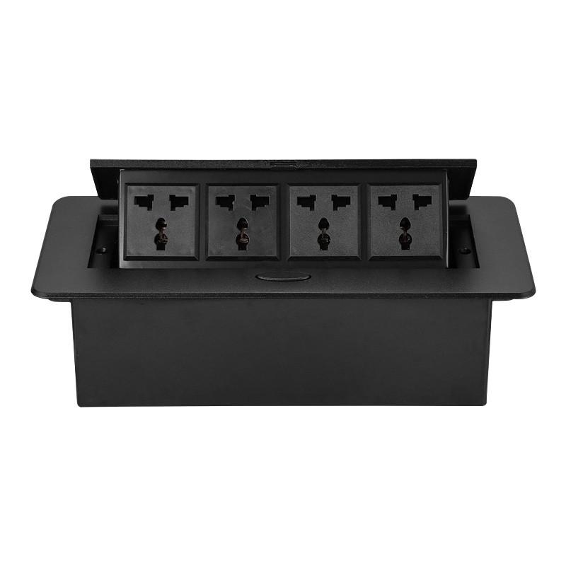 Household Countertop Universal Socket With USB Embedded Built-in Desktop Outlet Pop-UP Table Socket