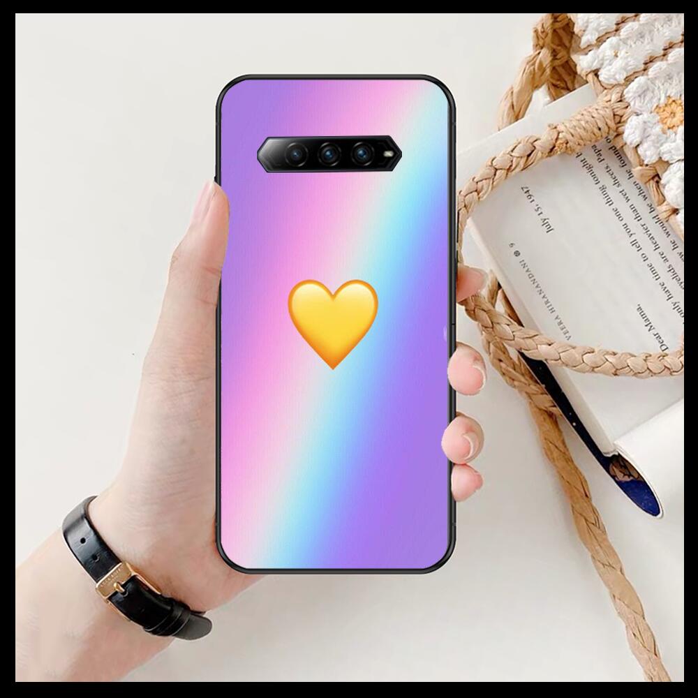 LIEBE Herz Handyhülle Für xiaomi redmi Black Shark 4 Pro 2 3 3s Hüllen Helo Schwarz Hülle Silikon Rückseite Hübsch Mini-Hülle funda