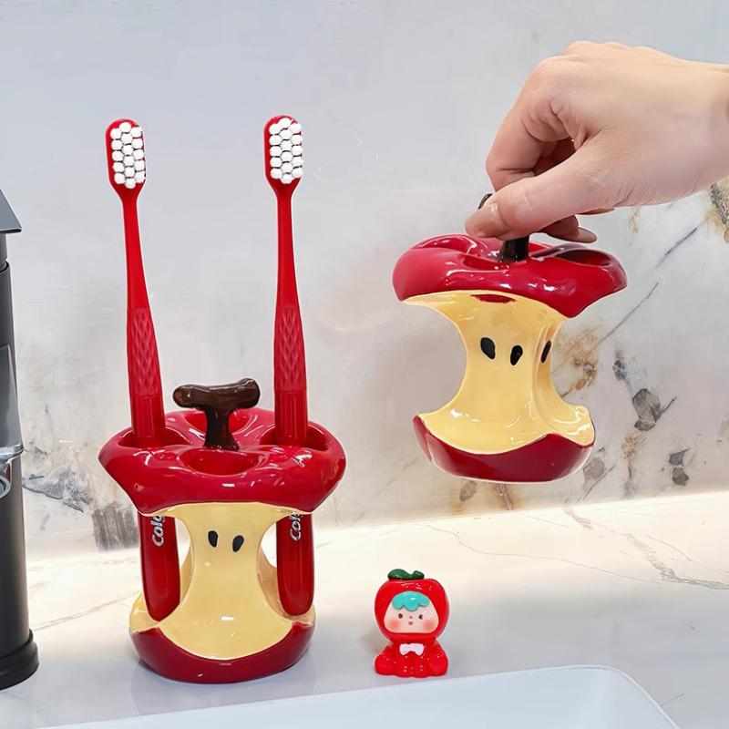 Kreativer Keramik-Zahnbürstenhalter, rutschfest, wasserdicht, Aufbewahrung für Make-up-Pinsel, langlebig, tragbar, Zahnpasta-Halter