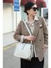 2025 Retro Genuine Leather Women's Bucket Bag - Top Layer Cowhide, Fashionable Single Shoulder Crossbody for Autumn/Winter Europe & America.