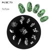 KADS 1PC Round Stainless Steel Nail Art Nail Stamping Plates Manicure Stamp DIY for Nail Templates Classic Series Tools