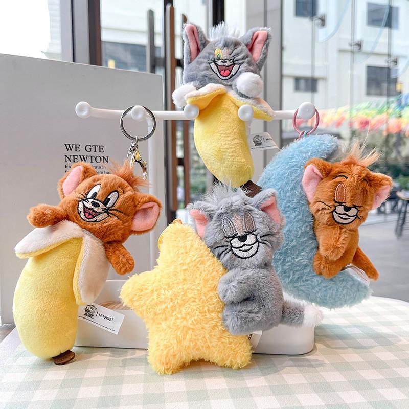And Jerry Tom Plush Keychain With Star Moon Design For Gift Collection And
