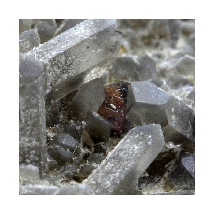 Brookite + Quartz gris 159.3 carats