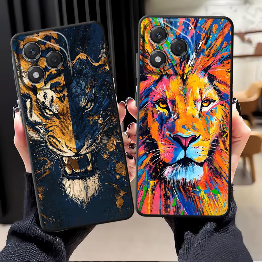 Funda Phone Cover Case for Honor X7 X8 200 400 Lite 70 Magic5Lite X6 X9a 8X 90 X5b Cool Cartoon Tiger Lion