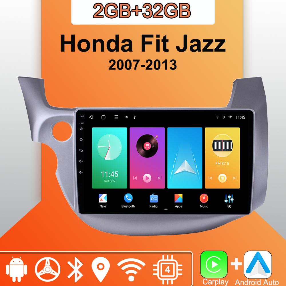 Android Carplay Car Radio For Honda Fit Jazz 2007-2013 Multimedia Player Head Unit Stereo GPS Navigation BT WIFI 2+32GB