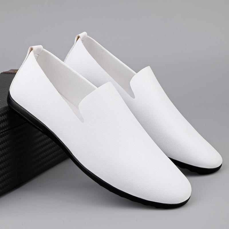 Men's Soft Leather Shoes Classic Loafers High Quality Cowhide Casual Shoe Slip on Driving Shoes Moccasins Big Size46 Man Shoes
