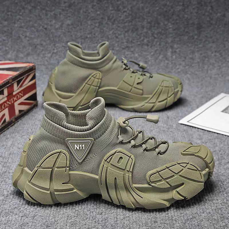 Sneakers Men's New Mesh Breathable Casual Shoes Comfortable Soft-soled Shoes Lazy Shoes Daddy Shoes