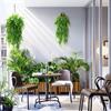 Artificial Persian Rattan Fake Hanging Boston Fern Plants Greenery Plastic Vine Wall Backdrop Wedding Party Home Garden Decor