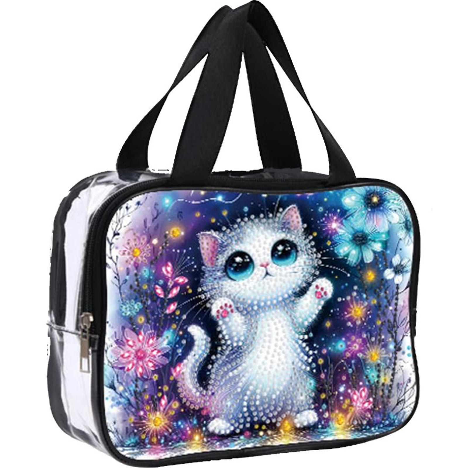 

DIY Diamond Painting Creative Rhinestone Handbag Zipper Closure Diamond Dot Diamond Storage Pack Transparent for Home Decor Gift