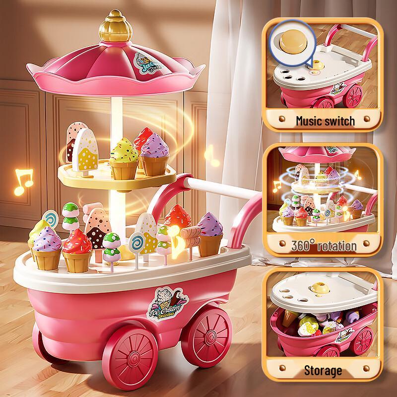 Kids Ice Cream Vending Machine Pretend Play Toy